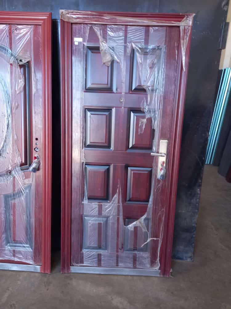 Single steel security doors