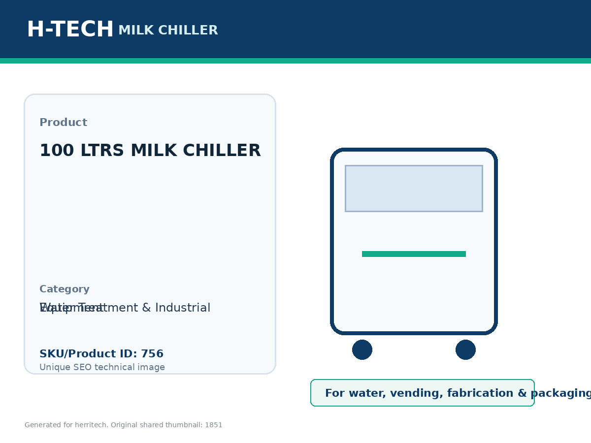 100 LTRS MILK CHILLER