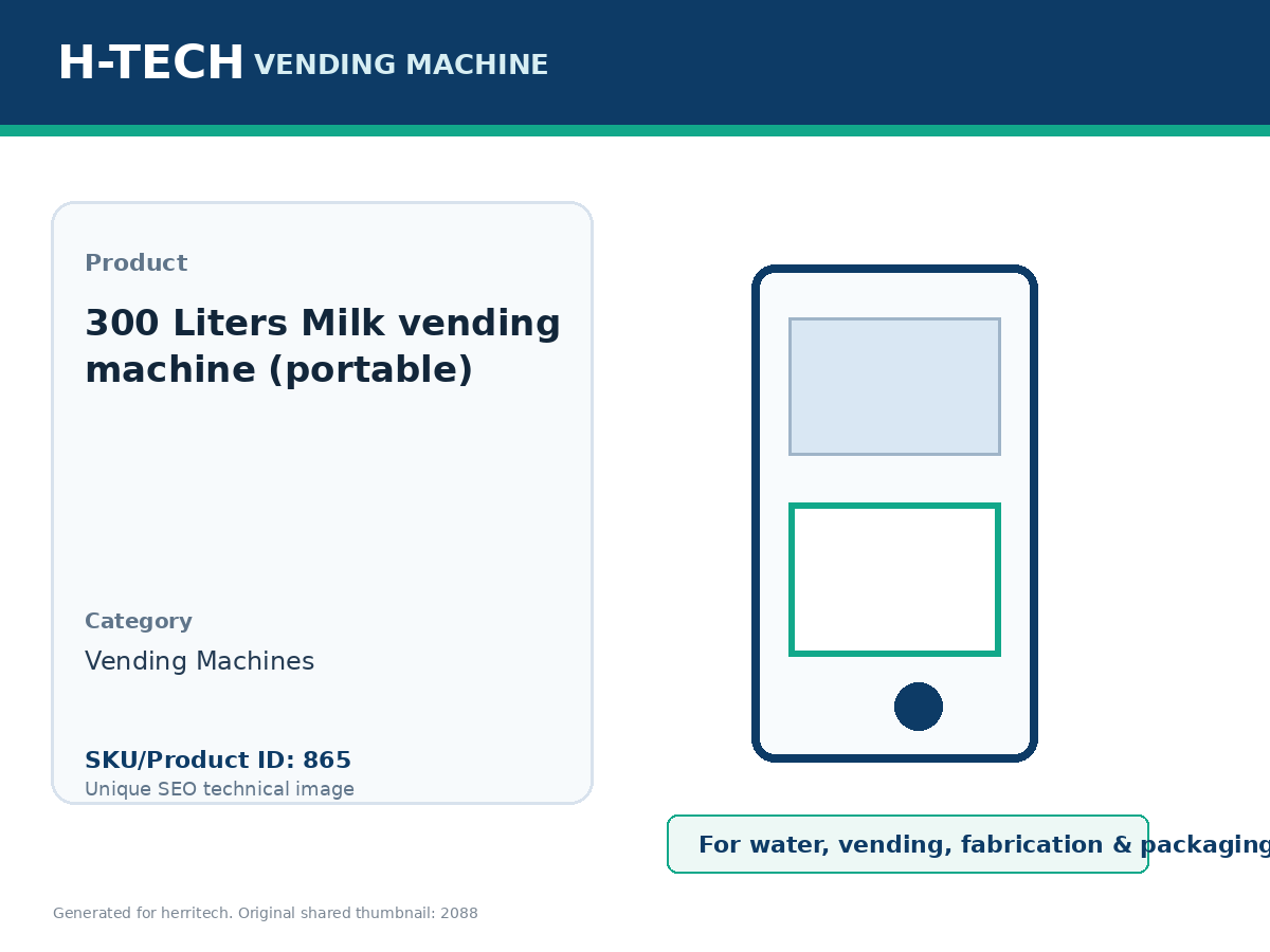 300 Liters Milk vending machine (portable)