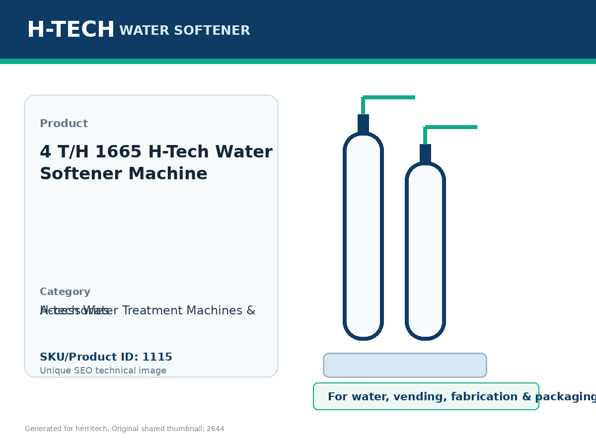 4 T/H 1665 H-Tech Water Softener Machine – price in Kenya