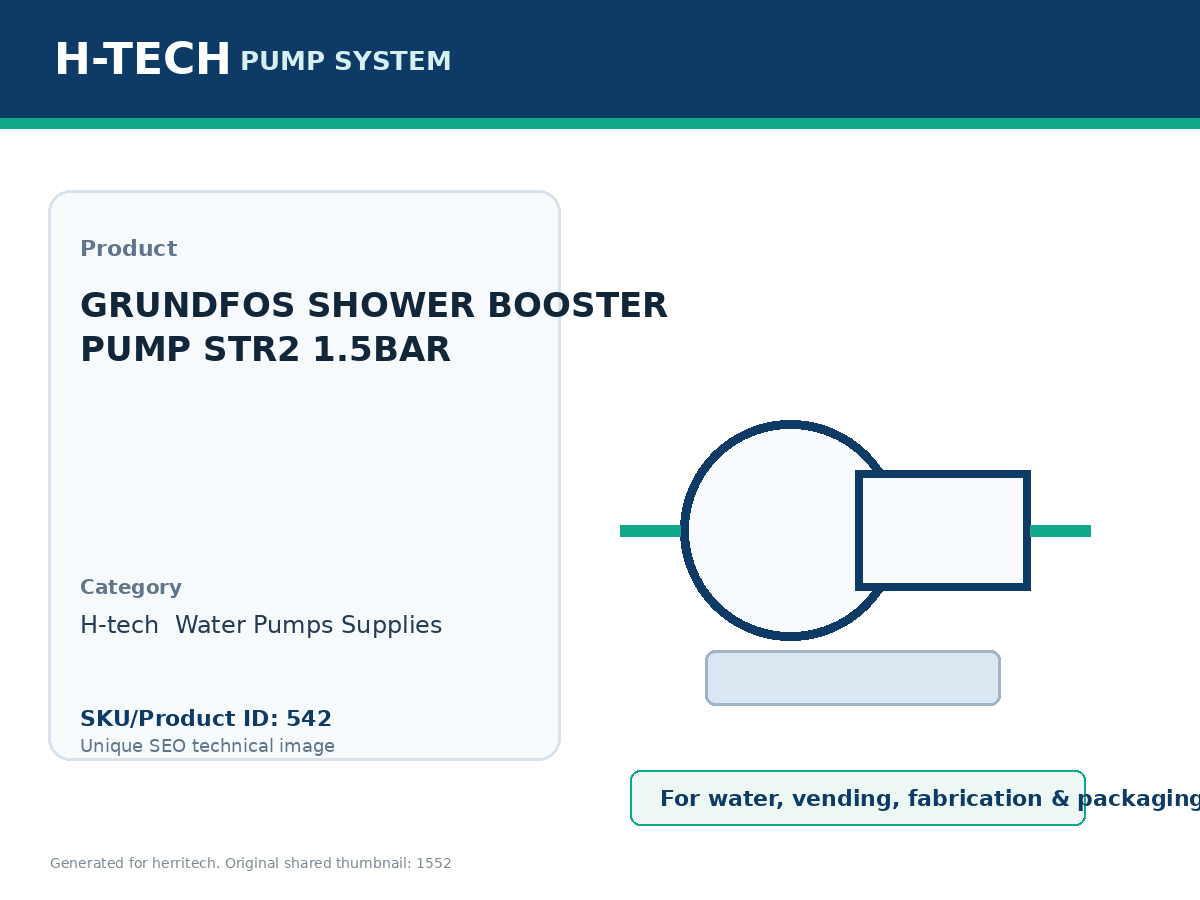 GRUNDFOS SHOWER BOOSTER  PUMP STR2 1.5BAR