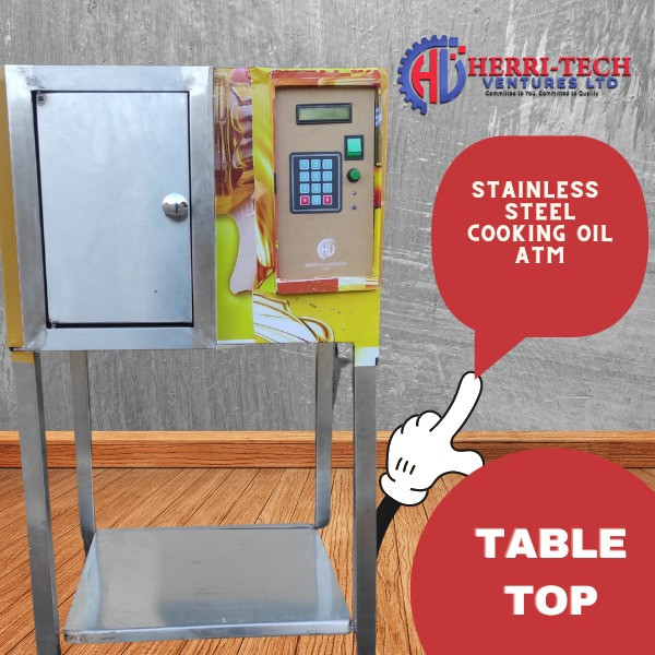 Table Top cooking oil vending machine (stainless steel)