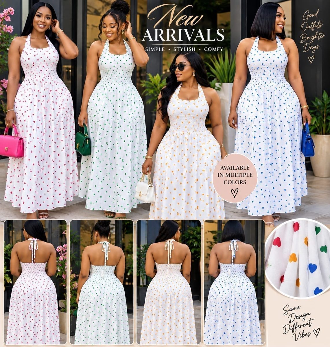 Polka Dot Halter Maxi Dress