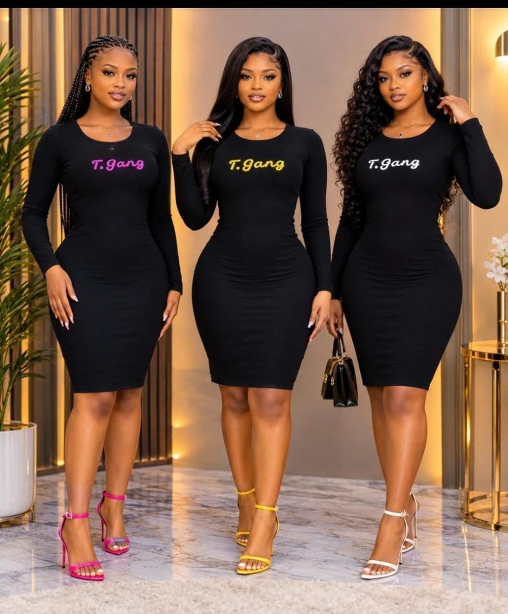 Slogan Print Long-Sleeve Bodycon Mini Dress