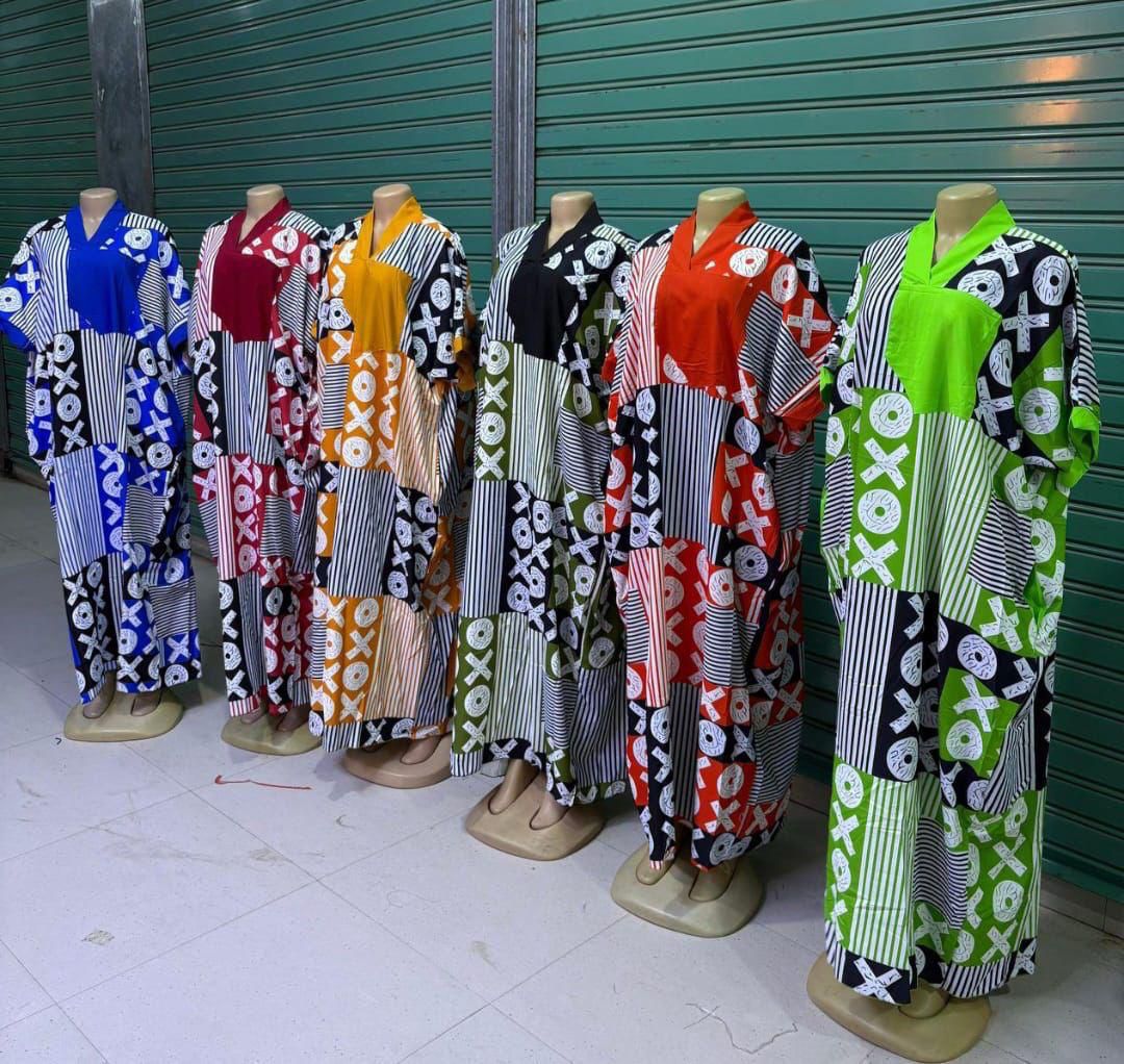 XOXO Print African Boubou Maxi Dress – 6 Colors | Women's African Fashion Kenya