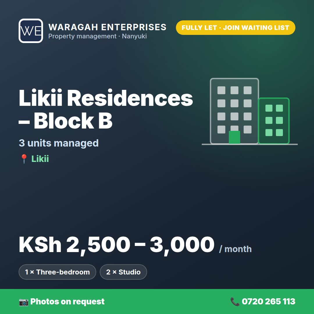 Likii Residences – Block B (Likii) – Managed Rentals