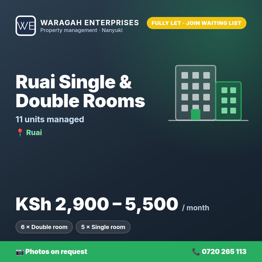 Ruai Single & Double Rooms (Ruai) – Managed Rentals