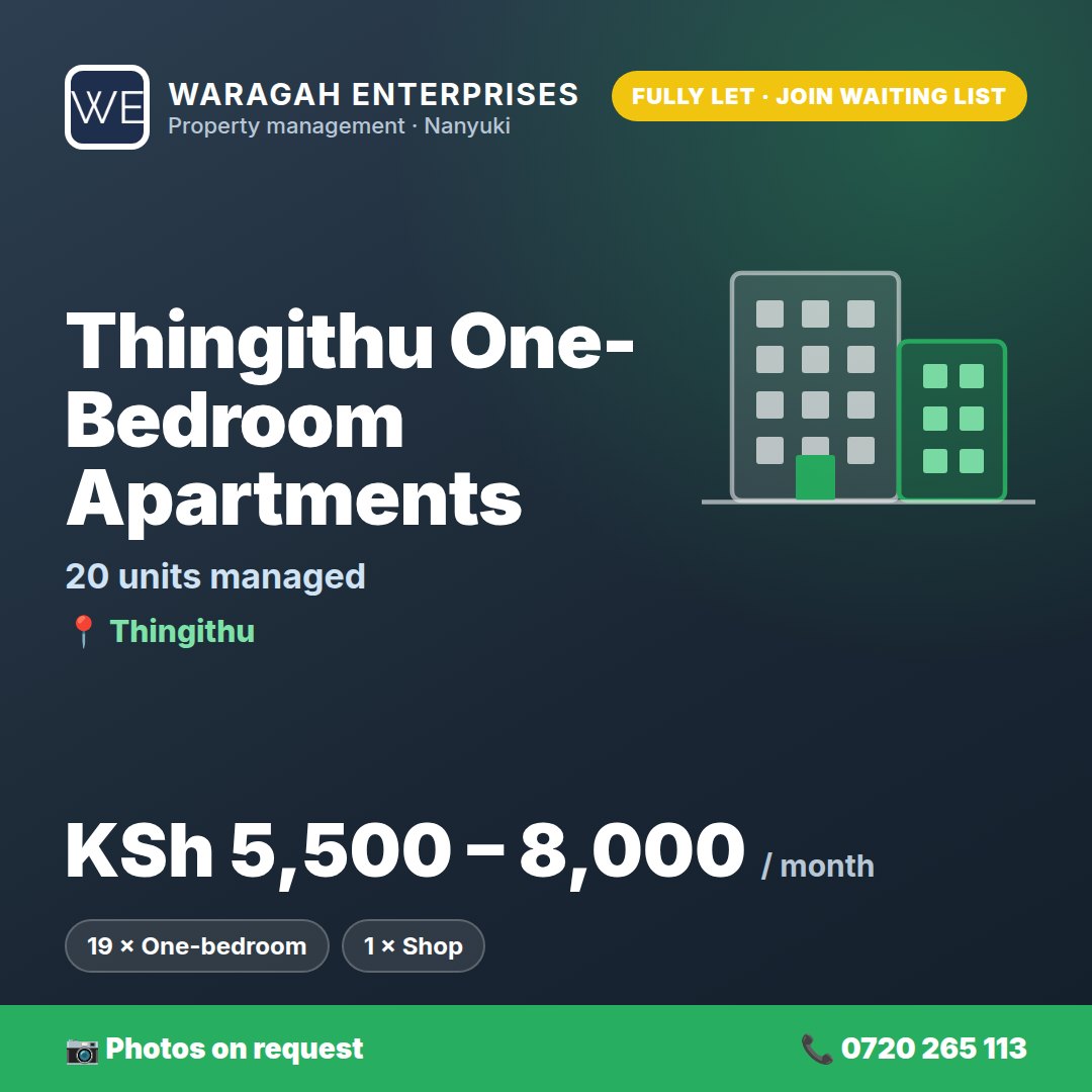 Thingithu One-Bedroom Apartments (Thingithu) – Managed Rentals