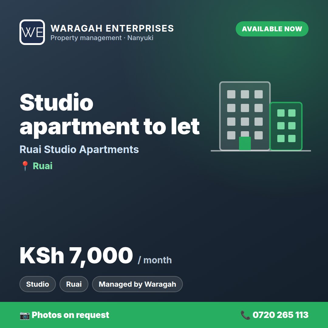 Studio Apartment to Let – Ruai Studio Apartments